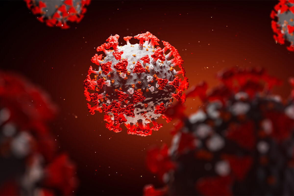 coronavirus 3d rendering
