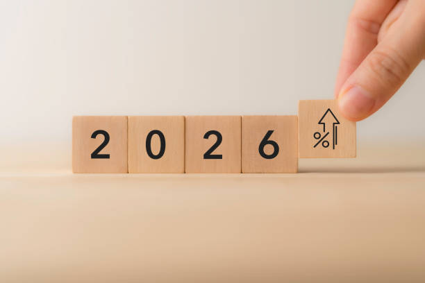 2026 wooden blogs and percentage going up block.