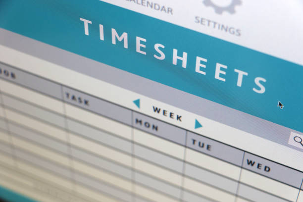Timesheet submission on computer screen